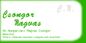 csongor magvas business card